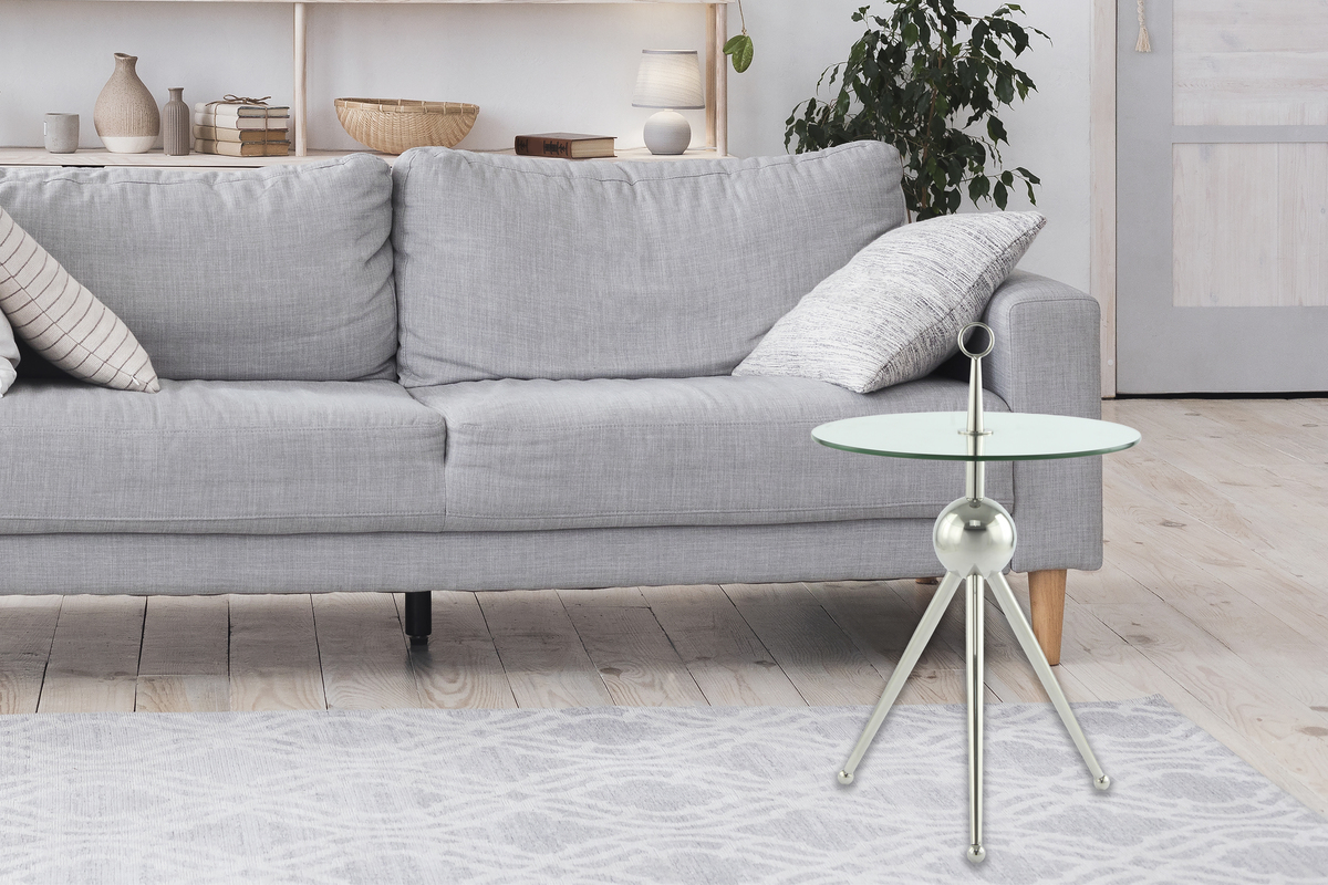 Kayoom Beistelltisch Ontario 325 Silber / Klar