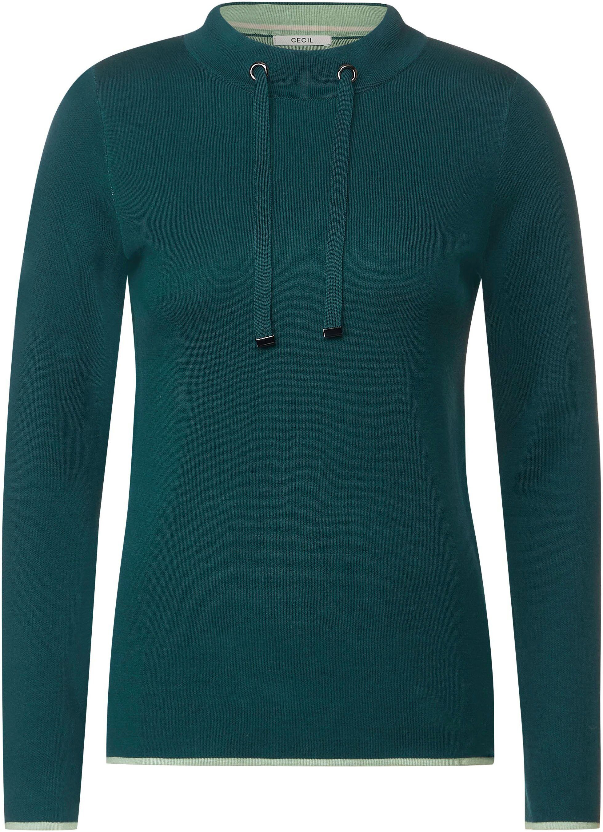 Cecil Stehkragenpullover in Doubleface Optik