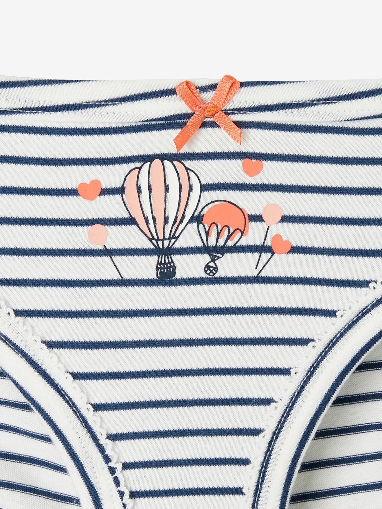 Lot de 5 culottes fille fantaisie lot ivoire