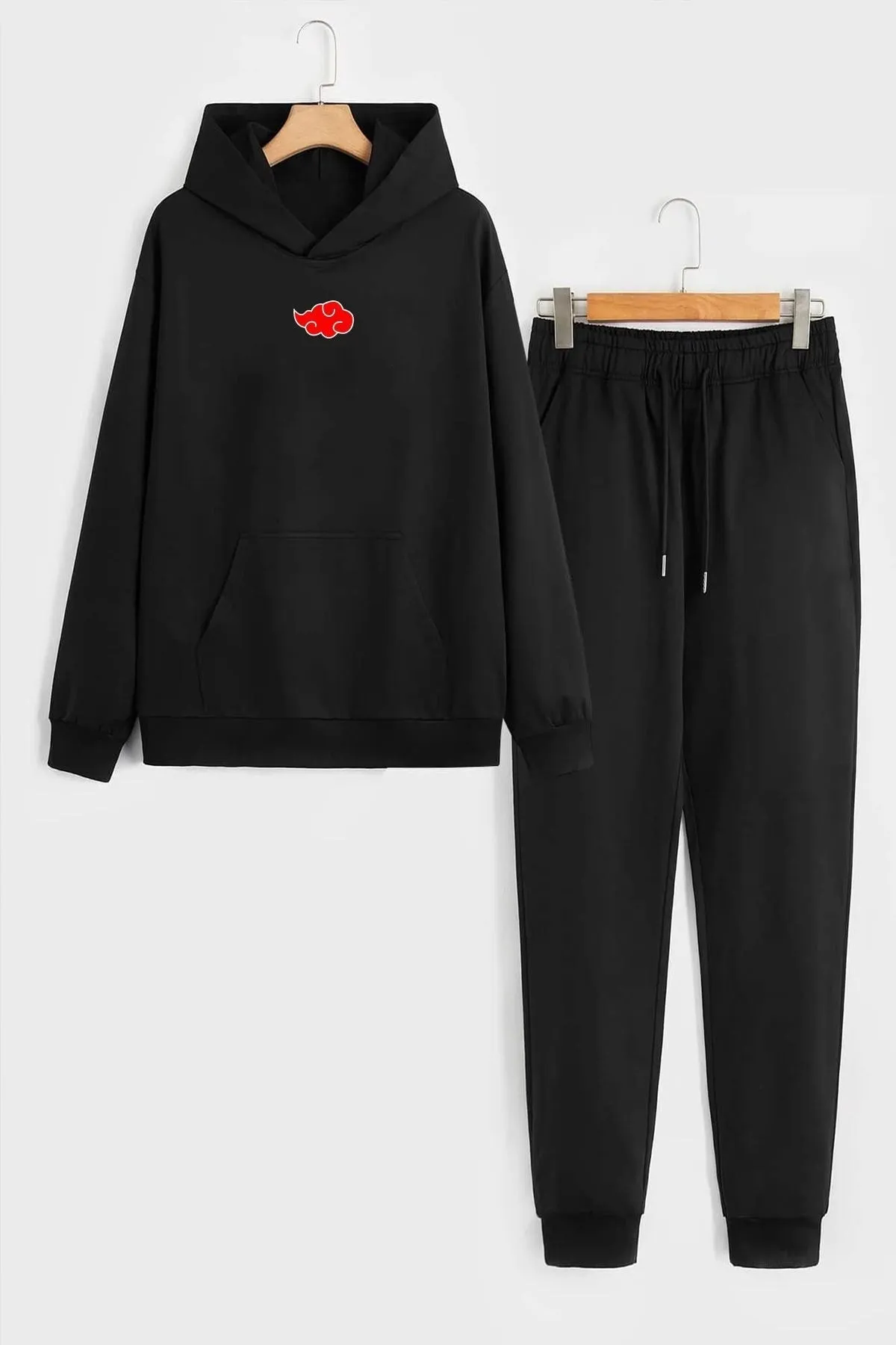 uyguntarz  Bedrucktes Unisex-Trainingsanzugset „Ninja Akatsuki“.