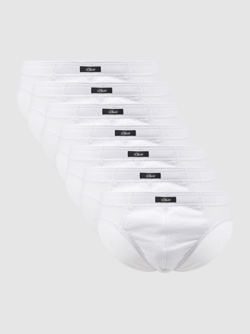 Slip aus Baumwolle im 7er-Pack in weiß