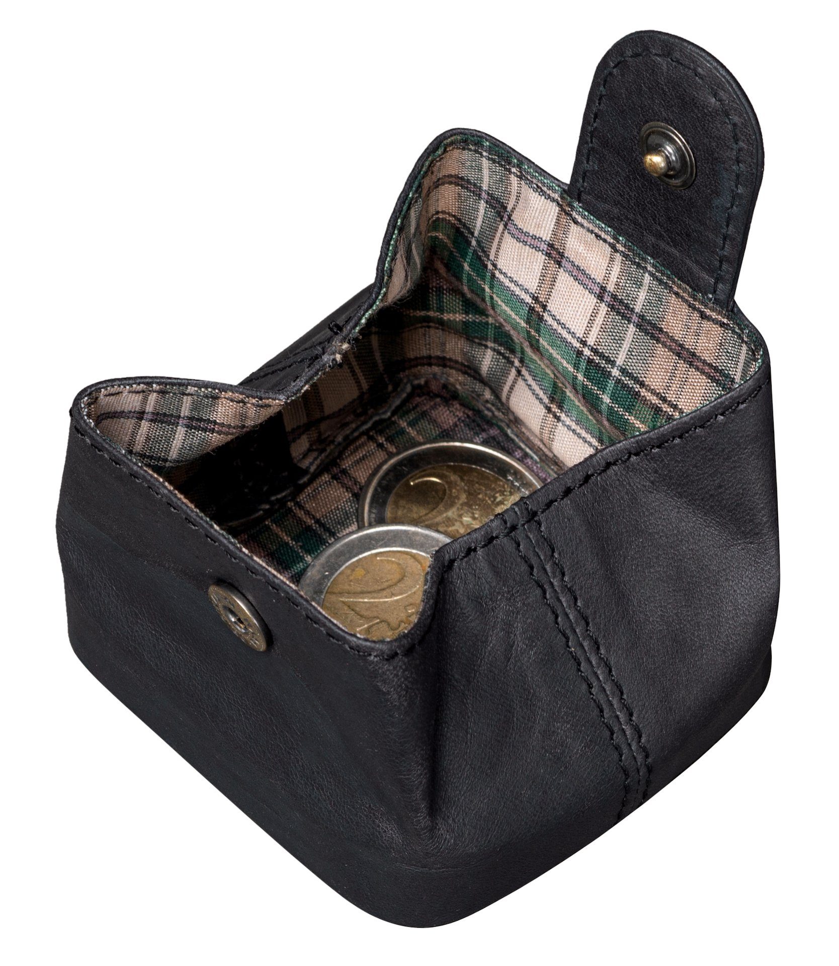 Benthill Mini Geldbörse Leder Münzbörse Slim Wallet Schlanke Minibörse Münzen Geldbörse, Münzfach