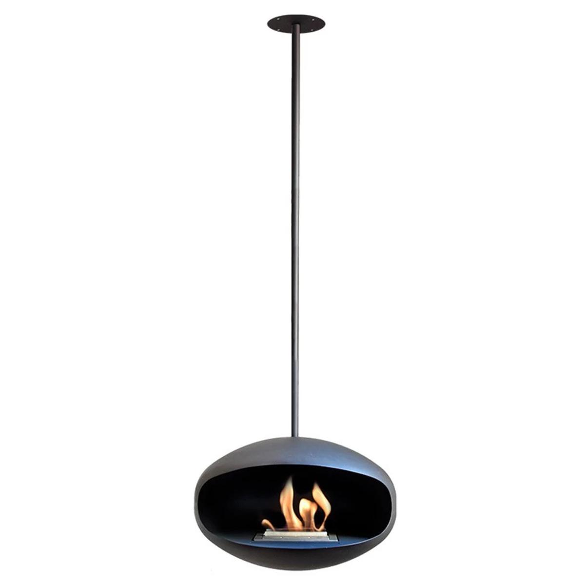 Cocoon Fires Cocoon Aeris Bioethanol-Kamin mit schwarzem Ständer, Cocoon 2.0 Brennertechnologie, elegantes und einzigartiges Aussehen