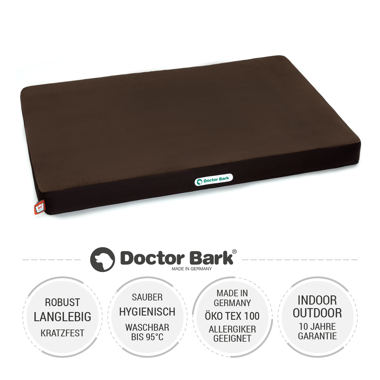 Doctor Bark Hundekissen Doctor Bark Hundematratze braun L