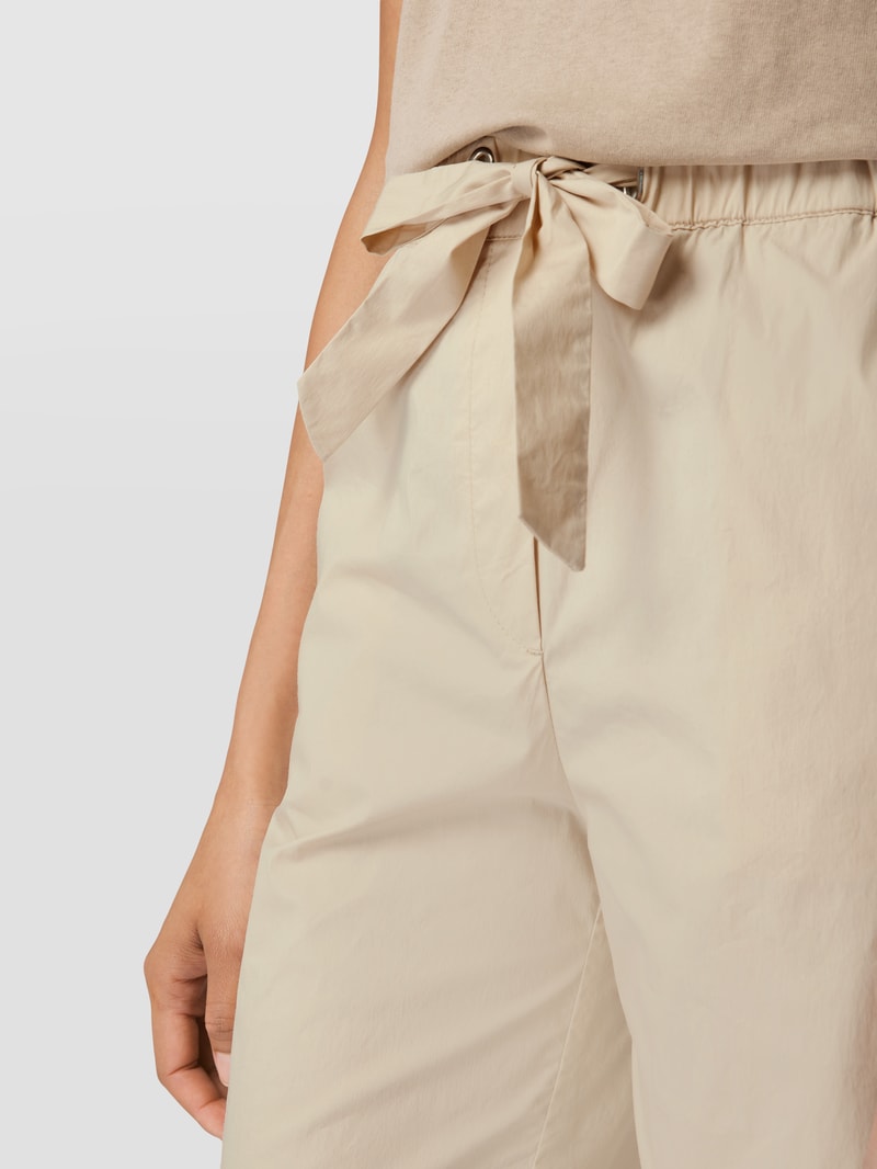 High Waist Bermudas mit Tunnelzug in sand