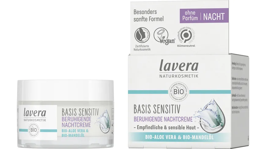 lavera BASIS SENSITIV Beruhigende Nachtcreme 50 ml