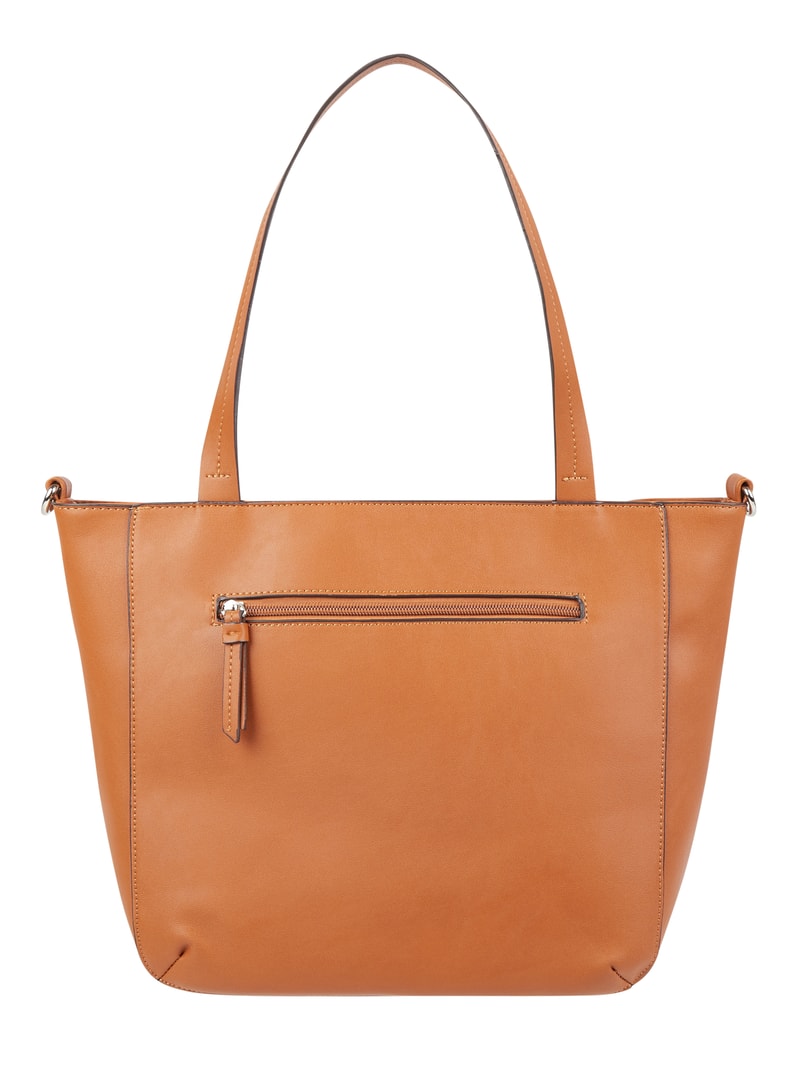 Shopper in Leder-Optik in sand