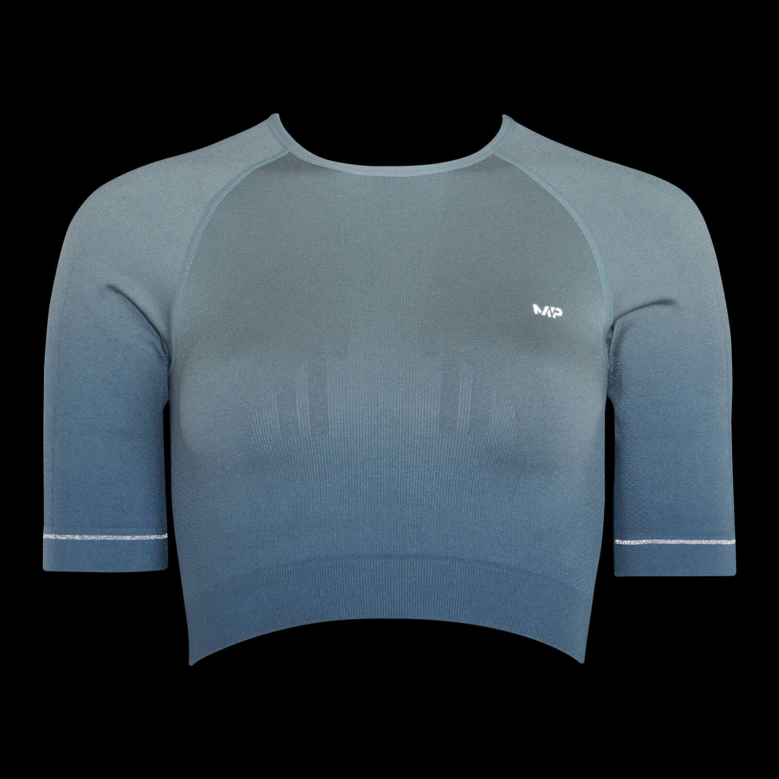 Crop top sans coutures MP Velocity Ultra pour femmes – Bleu gris
