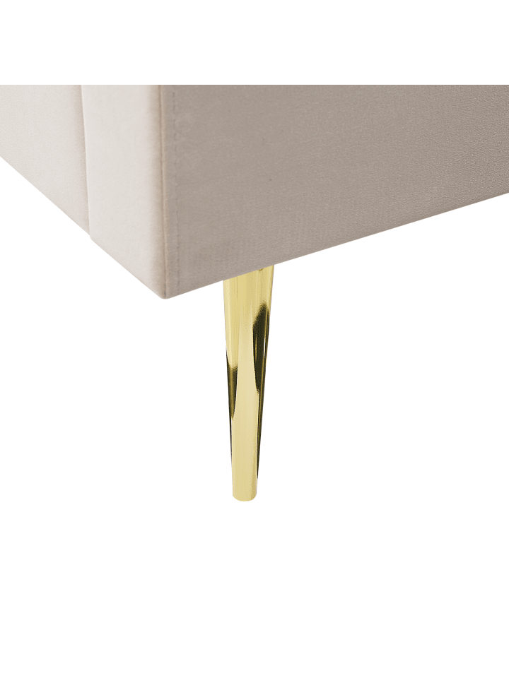 Beliani Doppelbett MARVILLE in Beige/Gold - (W) 182 x (H) 124 x (L) 225 cm günstig kaufen onesize