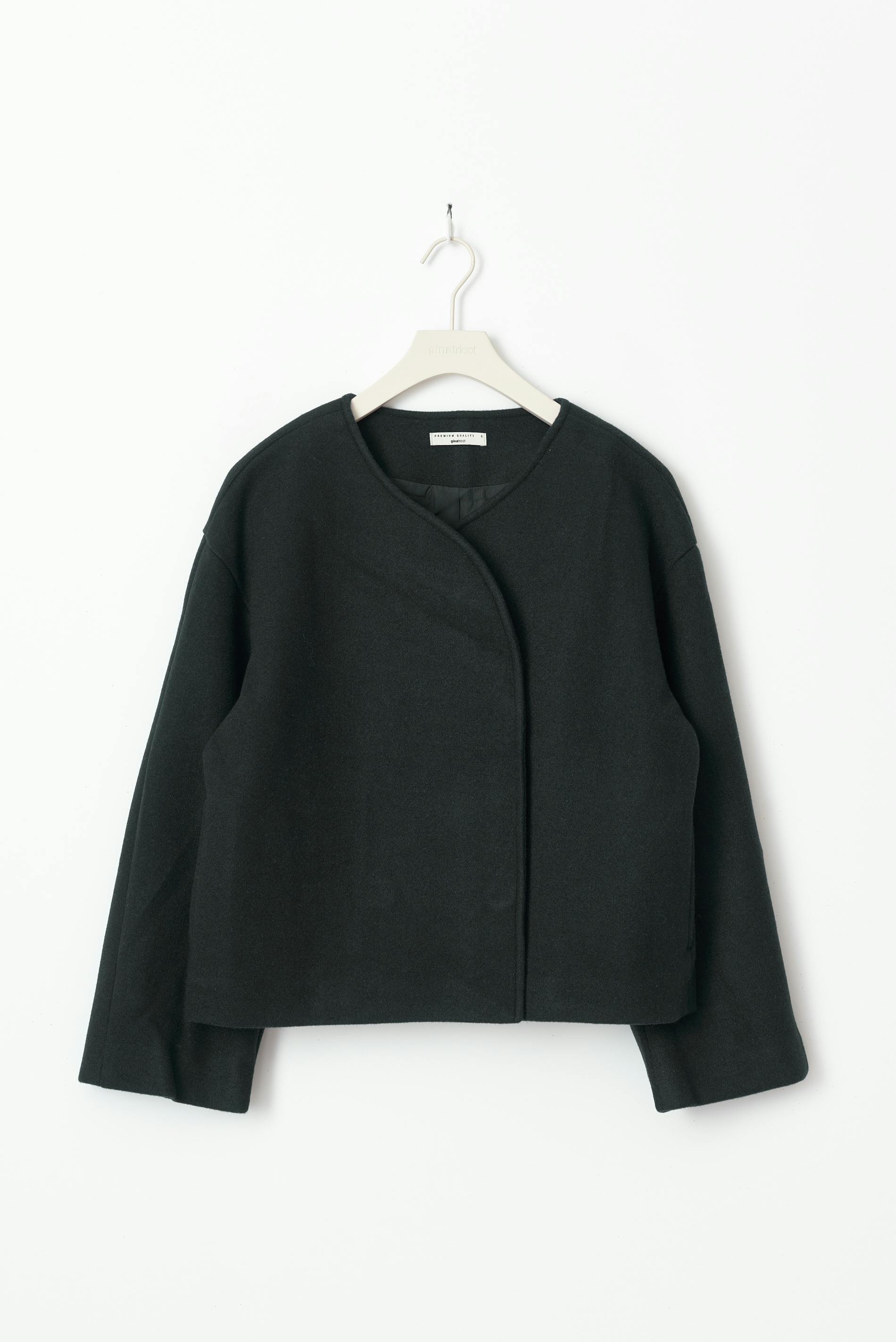 Round neck short jacket
