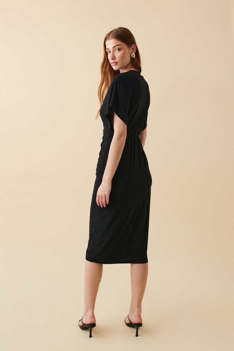 Ruched midi dress