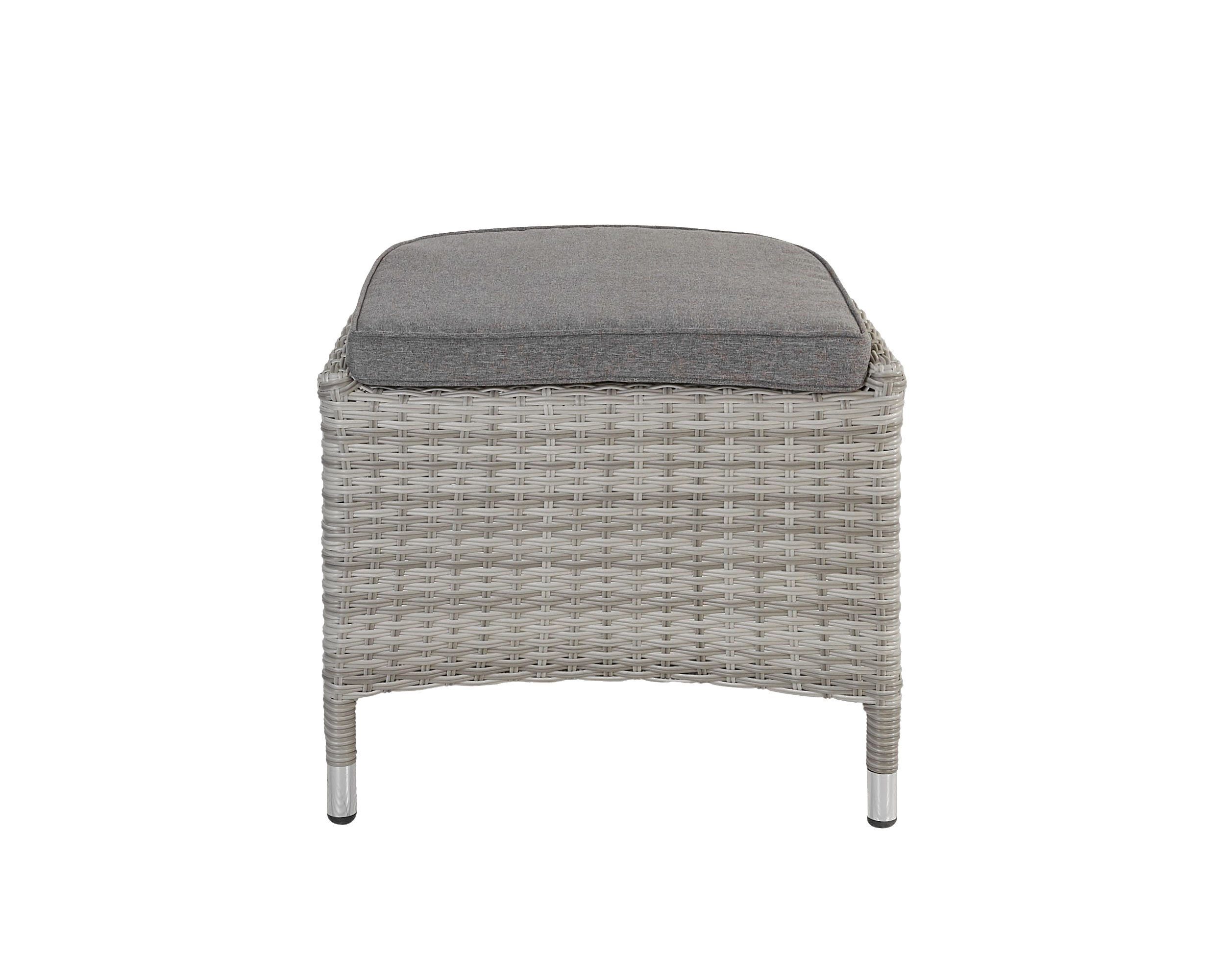 LC Garden Gartenlounge-Hocker LC Garden Roma Dining Hocker Fußbank natur