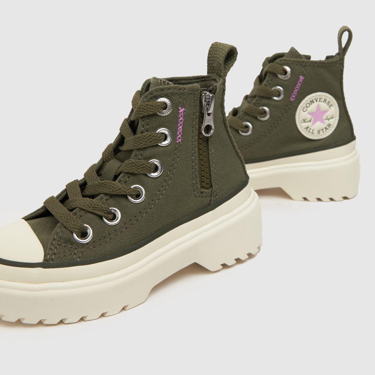 Converse khaki All Star Lugged Lift Hi Lány Tornacipő