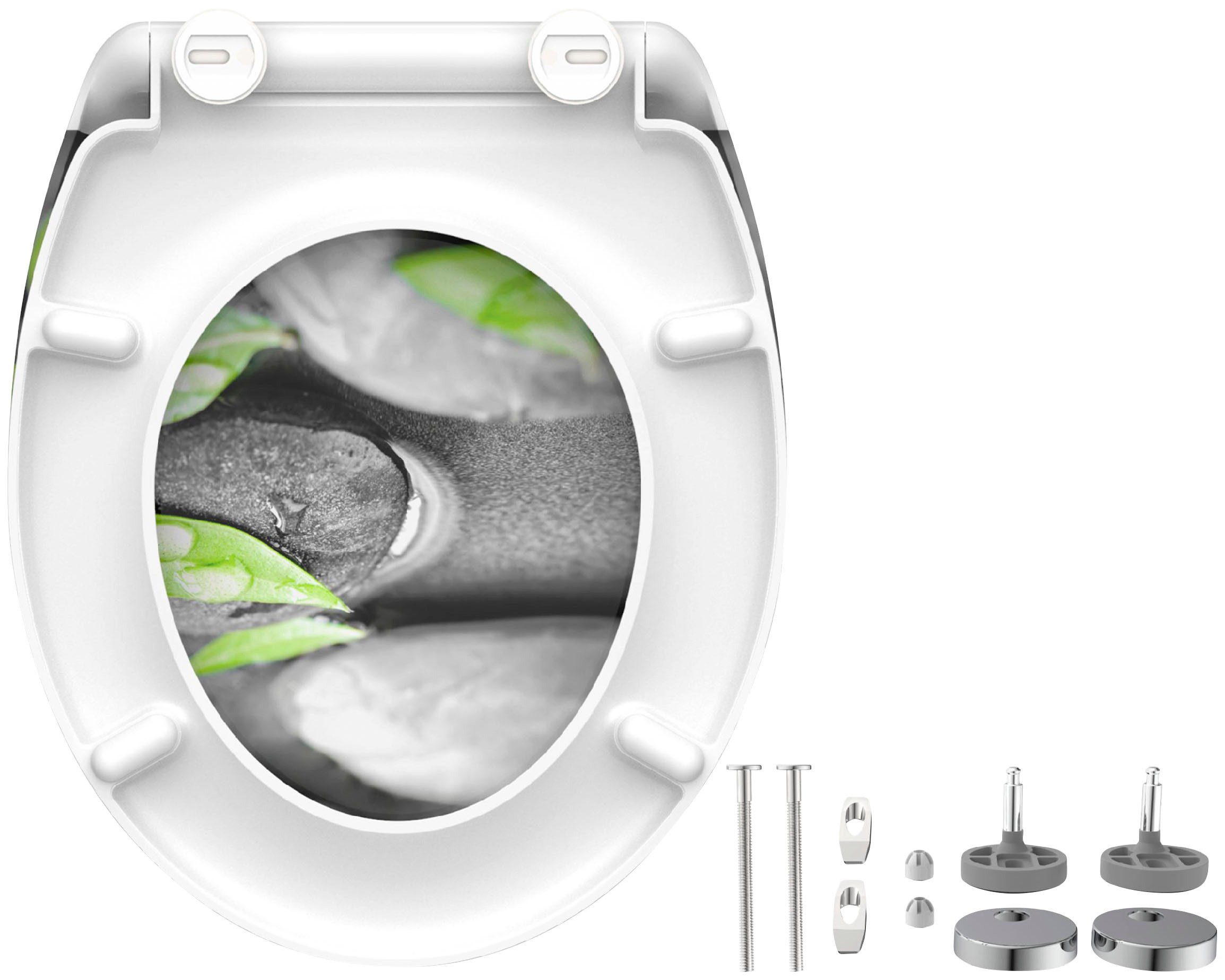 Schütte WC-Sitz Stone, Duroplast, mit Absenkautomatik und Schnellverschluss