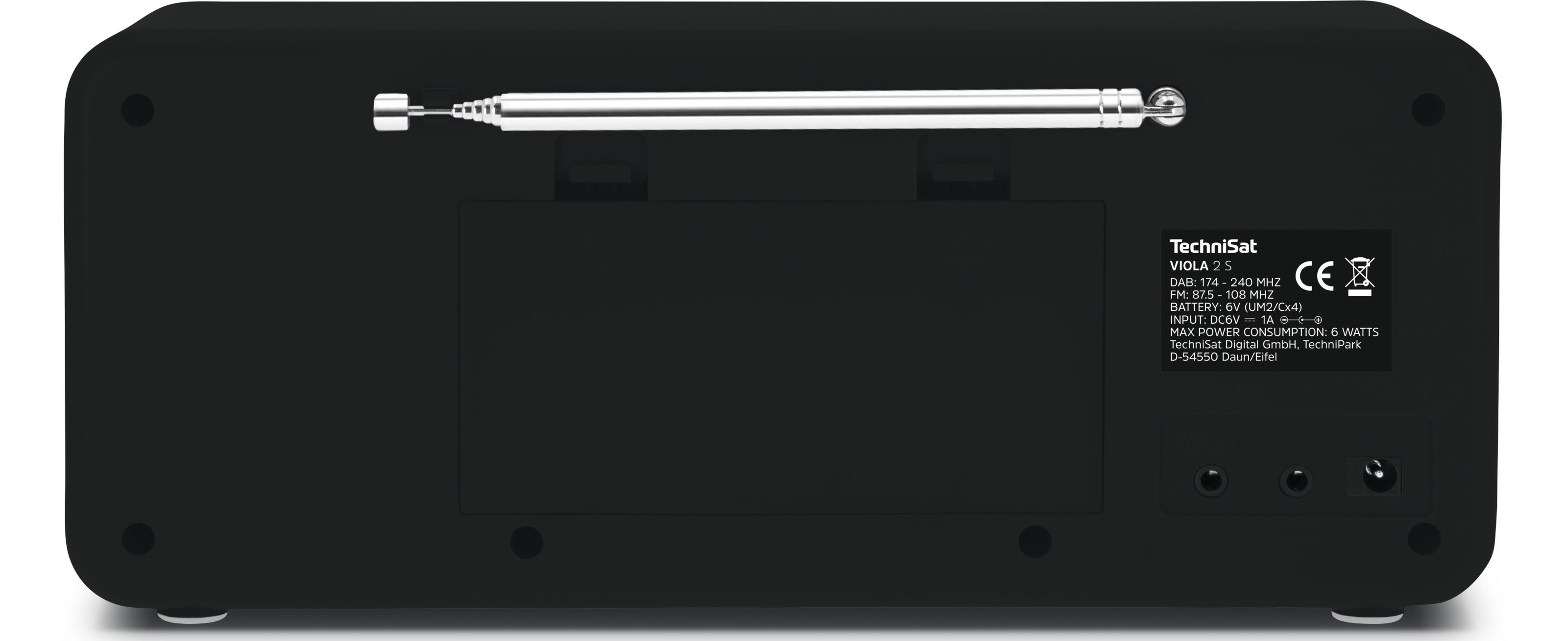 TechniSat VIOLA 2 S Digitalradio (DAB) (Digitalradio (DAB), UKW, 4 W, Weck- und Sleep-Funktion, Netz- und Batteriebetrieb)