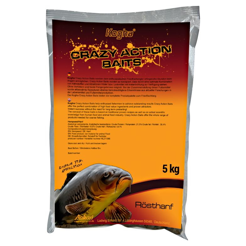 Kogha Friedfischfutter Crazy Action Baits (Hanf Lose)