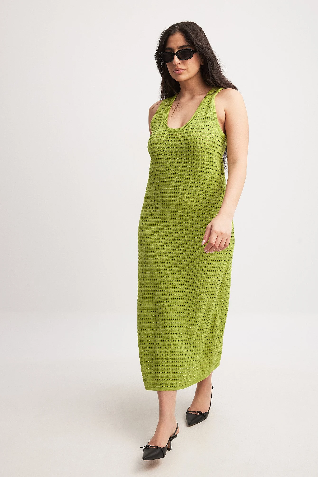 Knitted Crochet Midi Dress