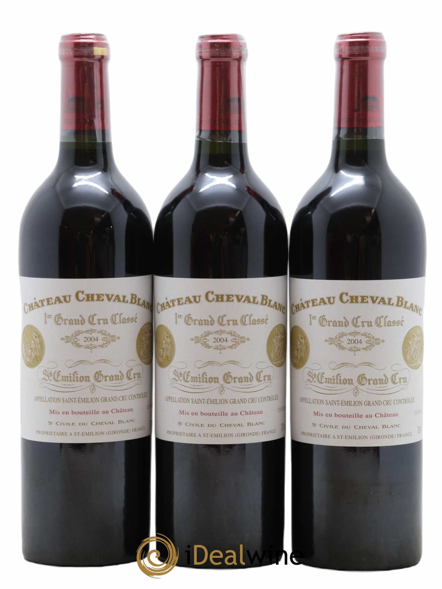 Château Cheval Blanc 1er Grand Cru Classé A  2004 - Lot de 6 Bouteilles