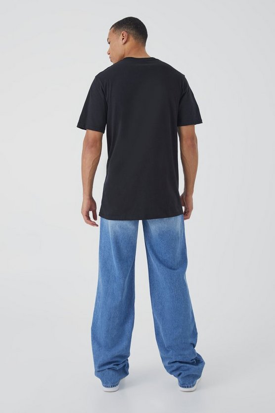 Tall lockere Kontrast-Jeans mit Rissen