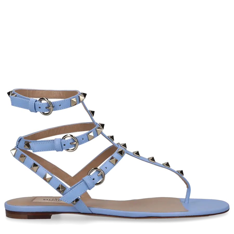 Valentino Garavani - Zehentrenner ROCKSTUD Kalbsleder - blau