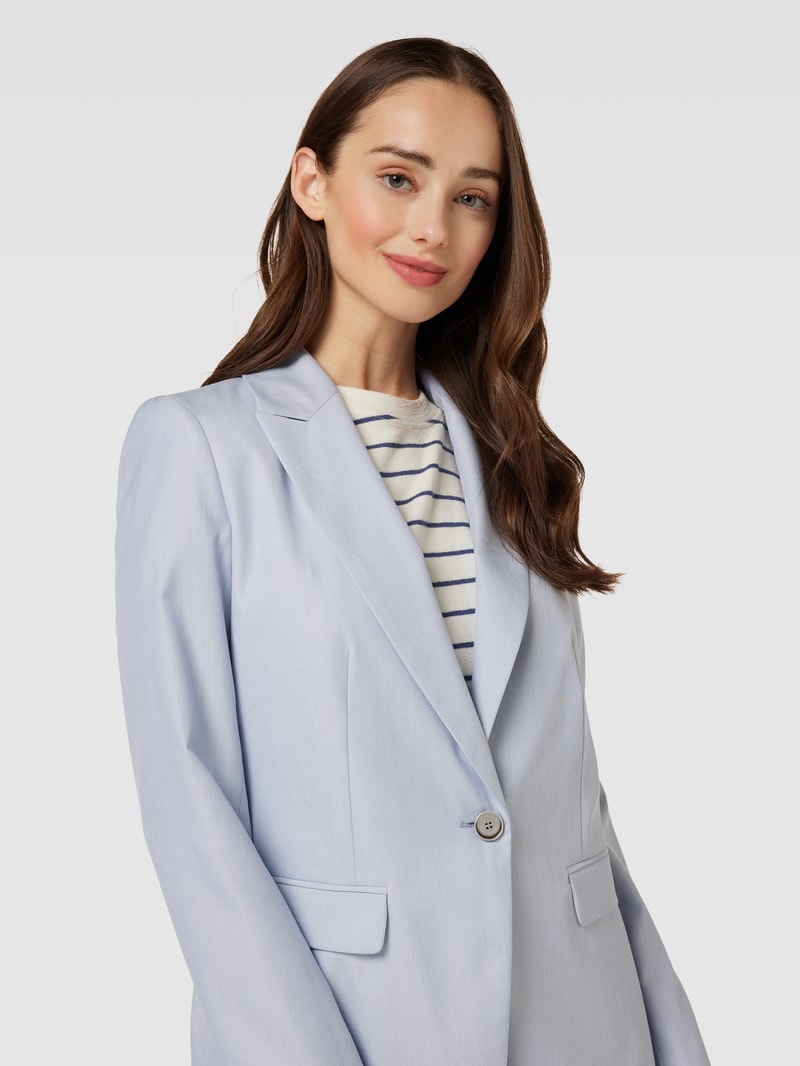 Blazer mit Knopfverschluss in hellblau