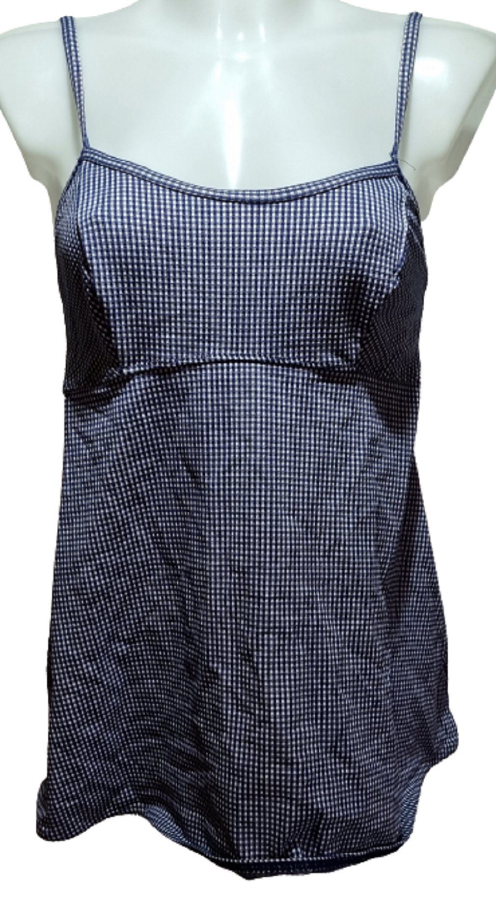 Anita Maternity Umstands-Tankini 9606 dunkelblau-weiß kariert 2-teilig
