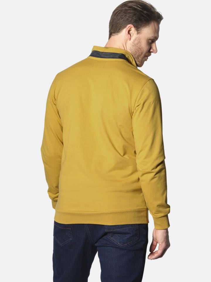 Jan Vanderstorm Sweatjacke ANDTARSEN in dunkelgelb günstig kaufen