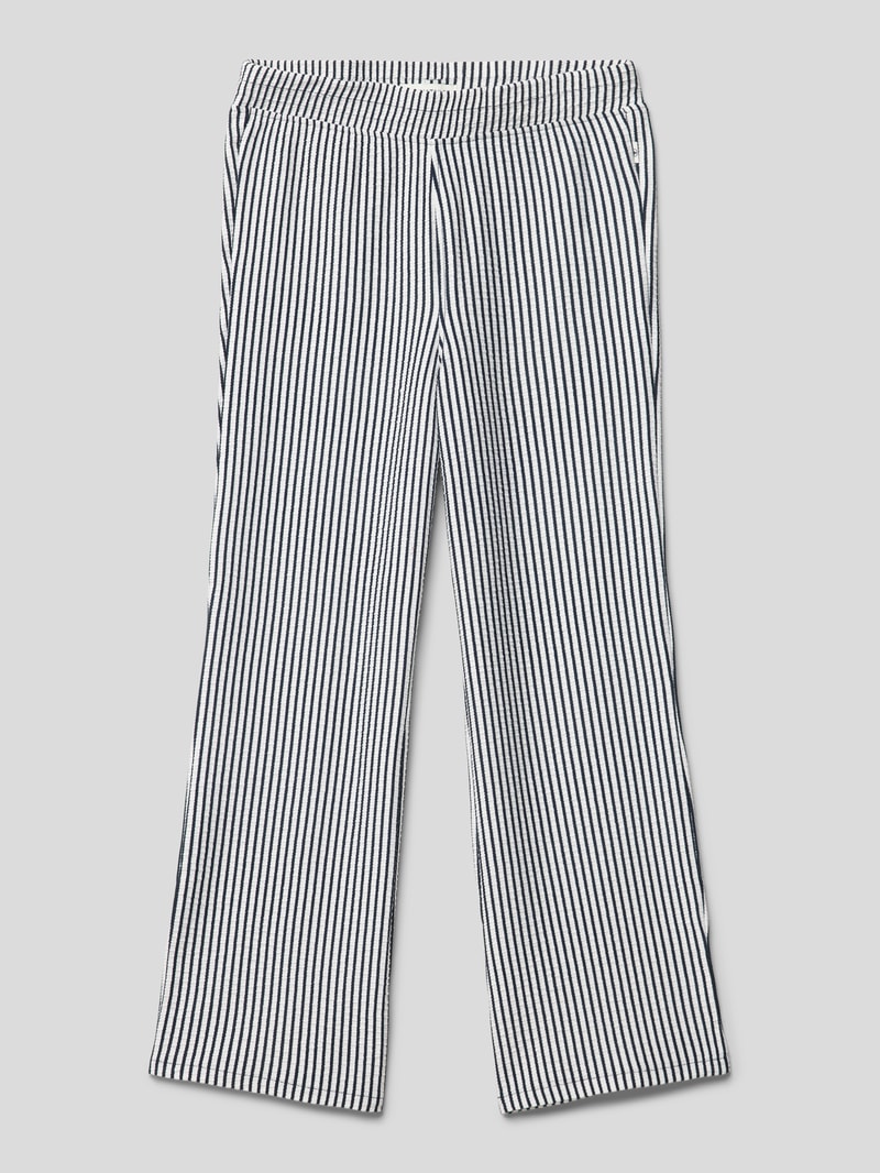 Stoffhose mit Streifenmuster in offwhite