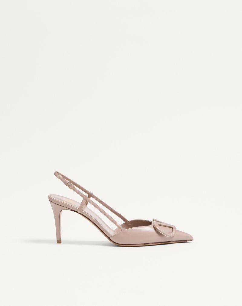 VLogo Signature Slingback Decote em pele de bezerro 80 mm
