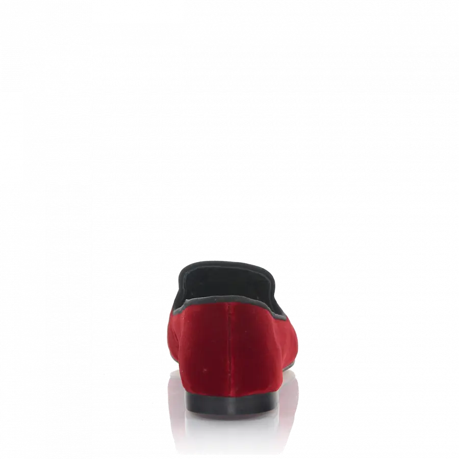Giuseppe Zanotti - Loafer DALIA 05 Kalbsleder Veloursleder Schmuckanhänger rot - rot