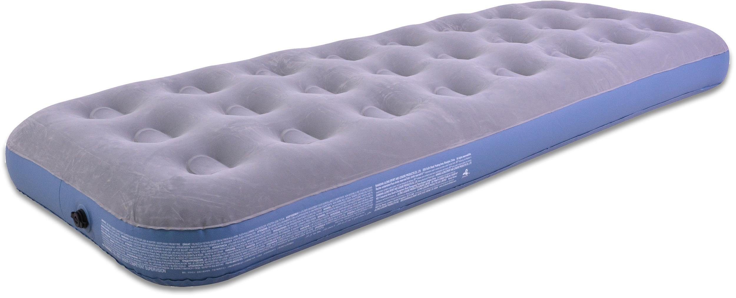 Avenli Luftbett Campingbett grau 191x73x22 cm, (Luftmatratze für 1 Person), Gästebett mit beflockter Oberfläche