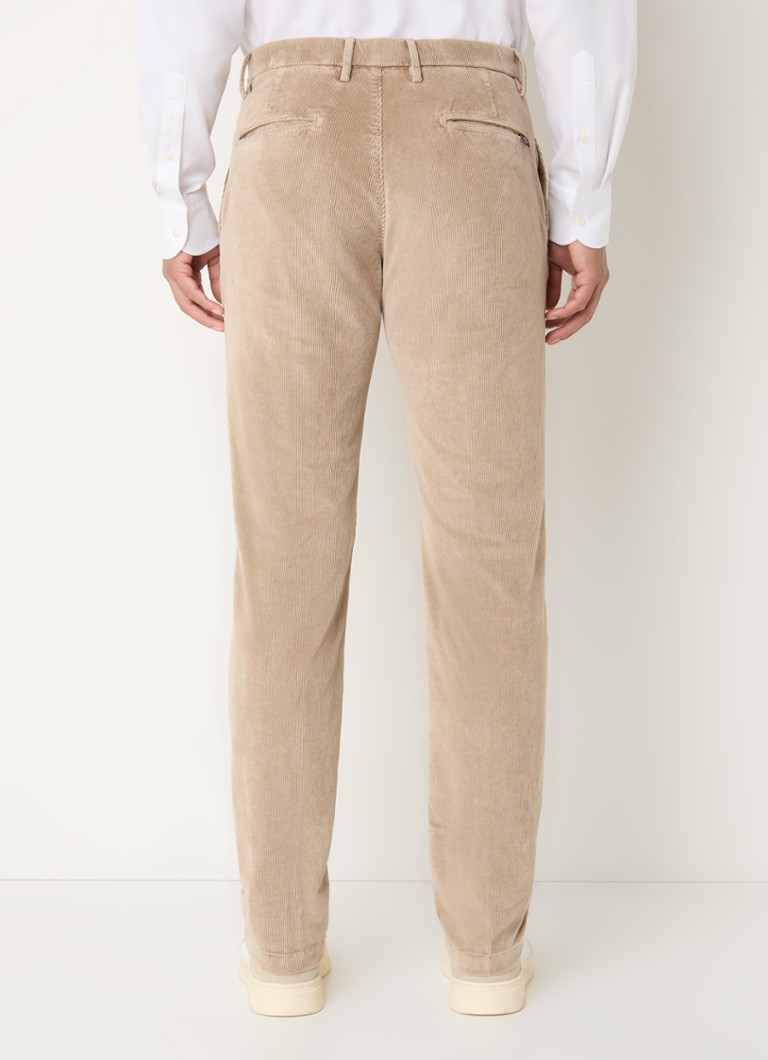 Pantaloni chino skinny din catifea reiată Boggi Milano cu buzunare interioare