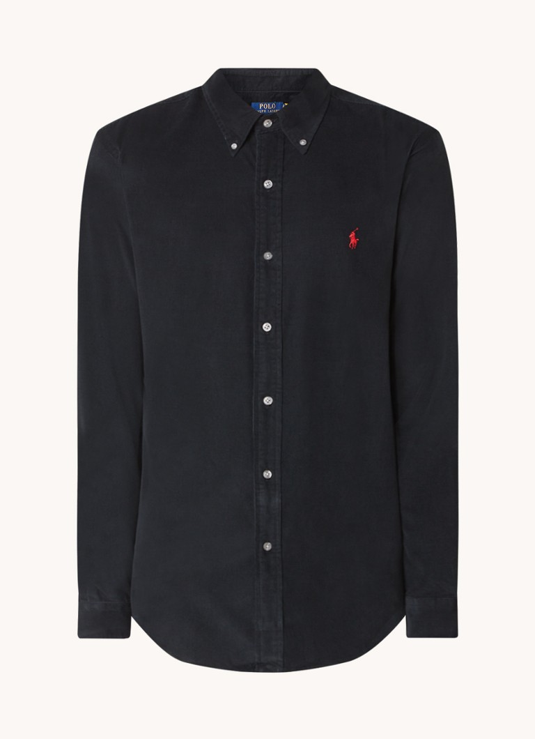 Srajca iz žameta s prikrojem in gumbi iz žameta Ralph Lauren
