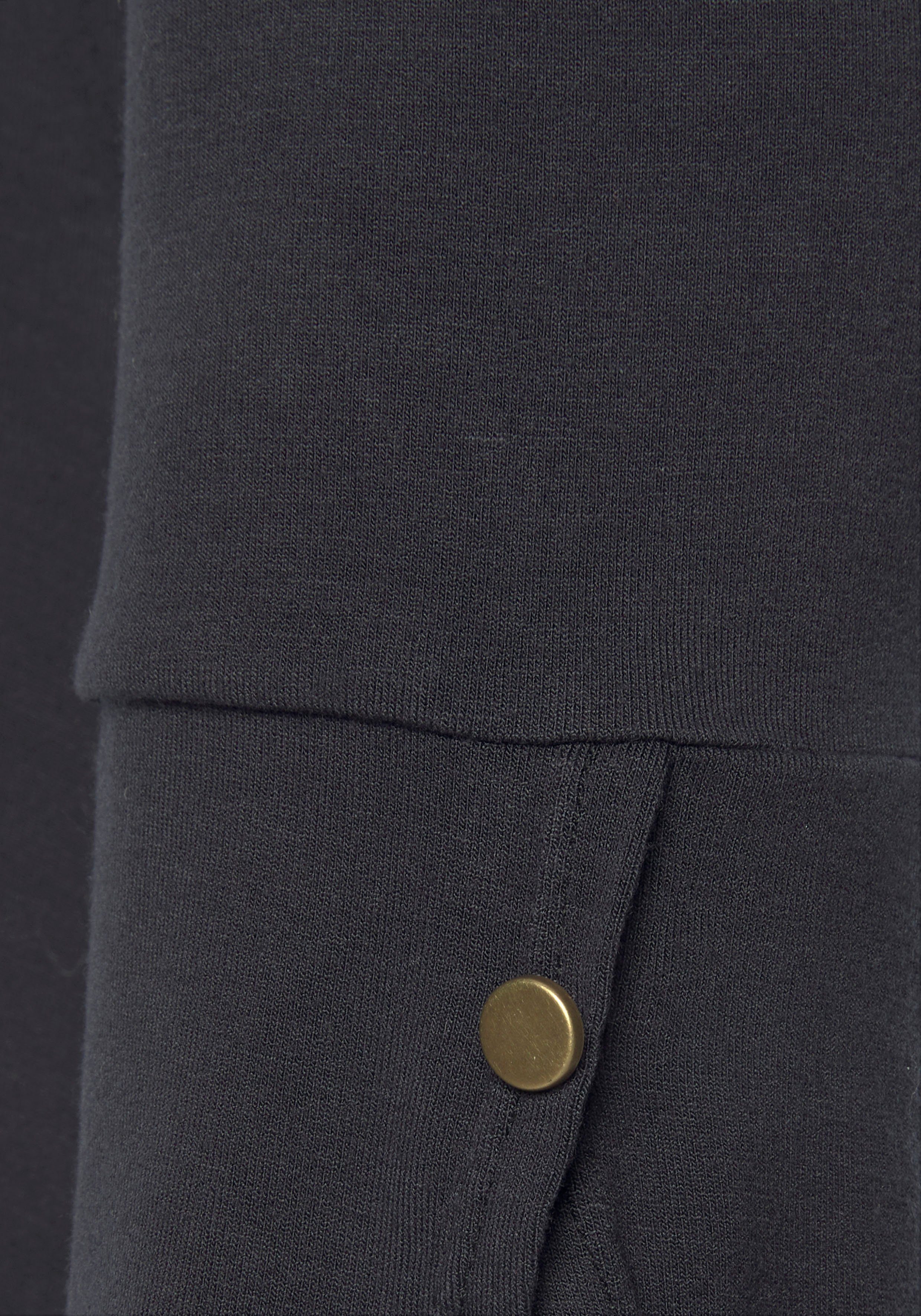 Vivance 3/4-Arm-Shirt mit modischen Manschetten und goldfarbenen Knöpfen