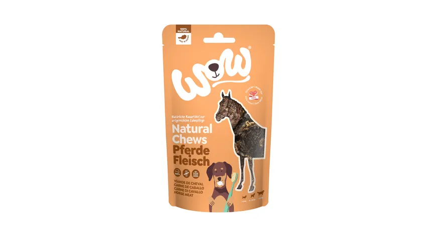 WOW Hundesnack Natural Chews Pferdefleisch 250 g