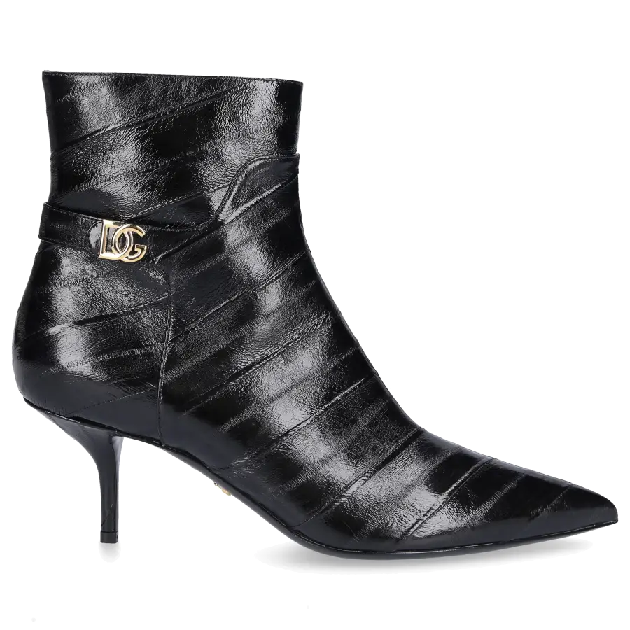 Dolce & Gabbana - Stiefeletten DG Aal Logo schwarz - schwarz