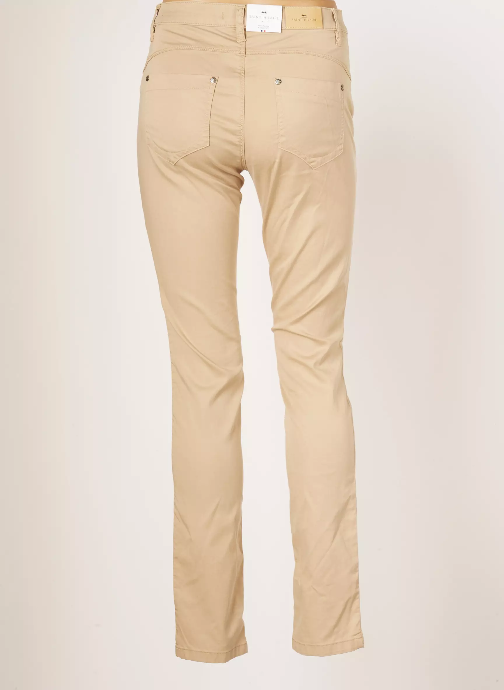 Saint Hilaire Pantalons Slim Femme couleur beige