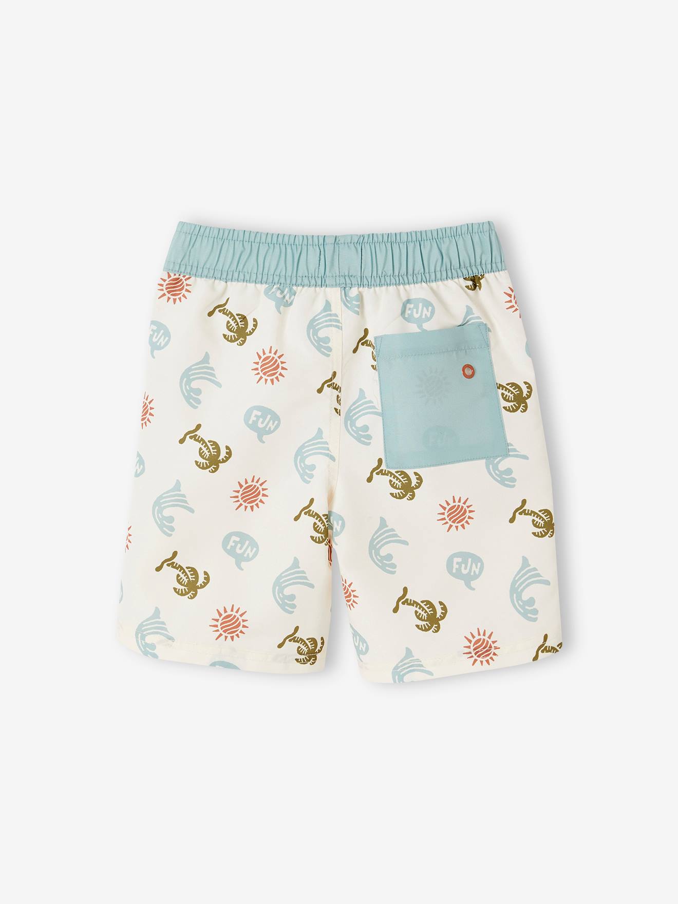 Vertbaudet Jungen Badeshorts Oeko-Tex - beige bedruckt