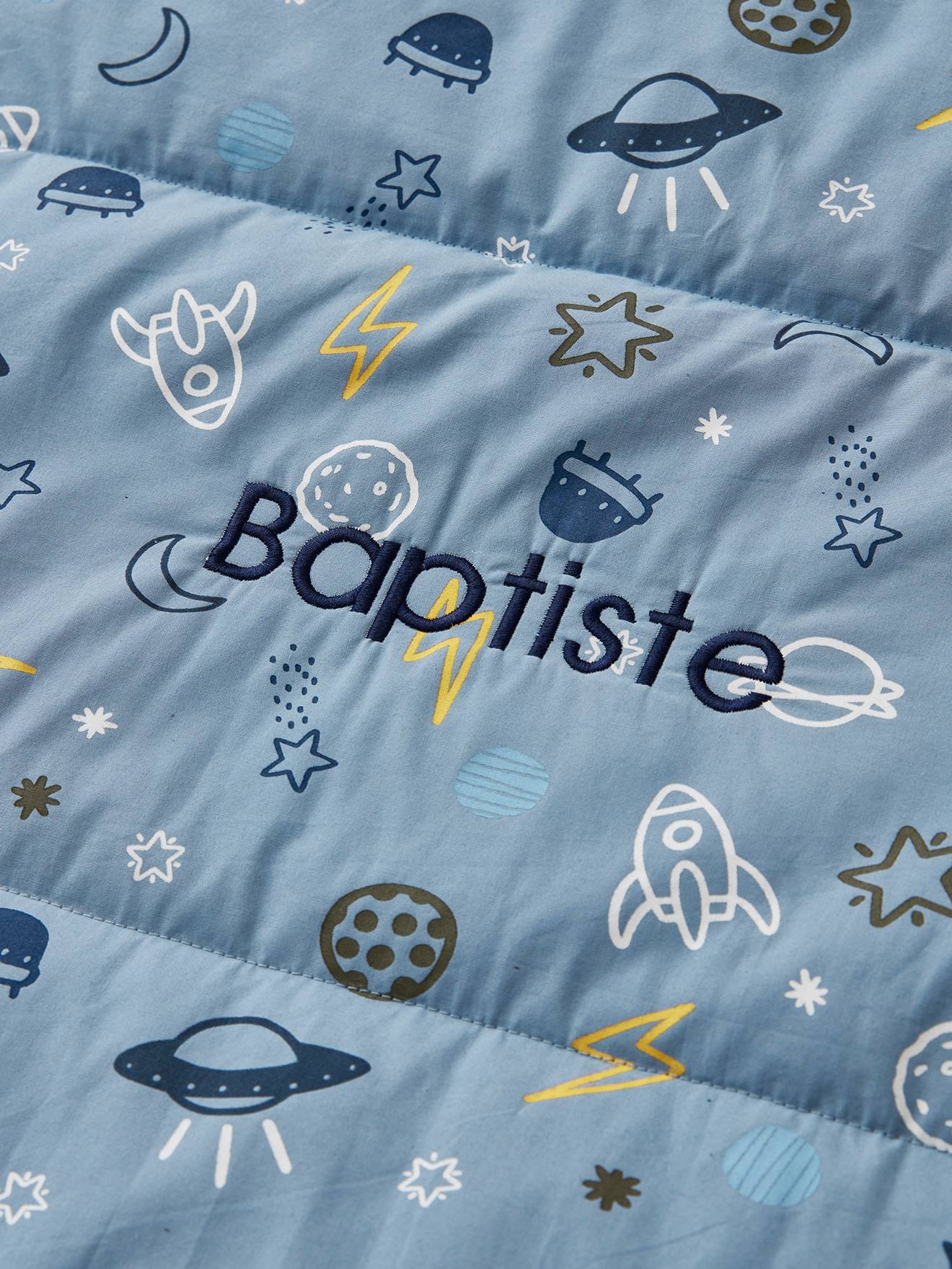 Vertbaudet Kinder Schlafsack COSMOS Oeko Tex, personalisierbar - blau