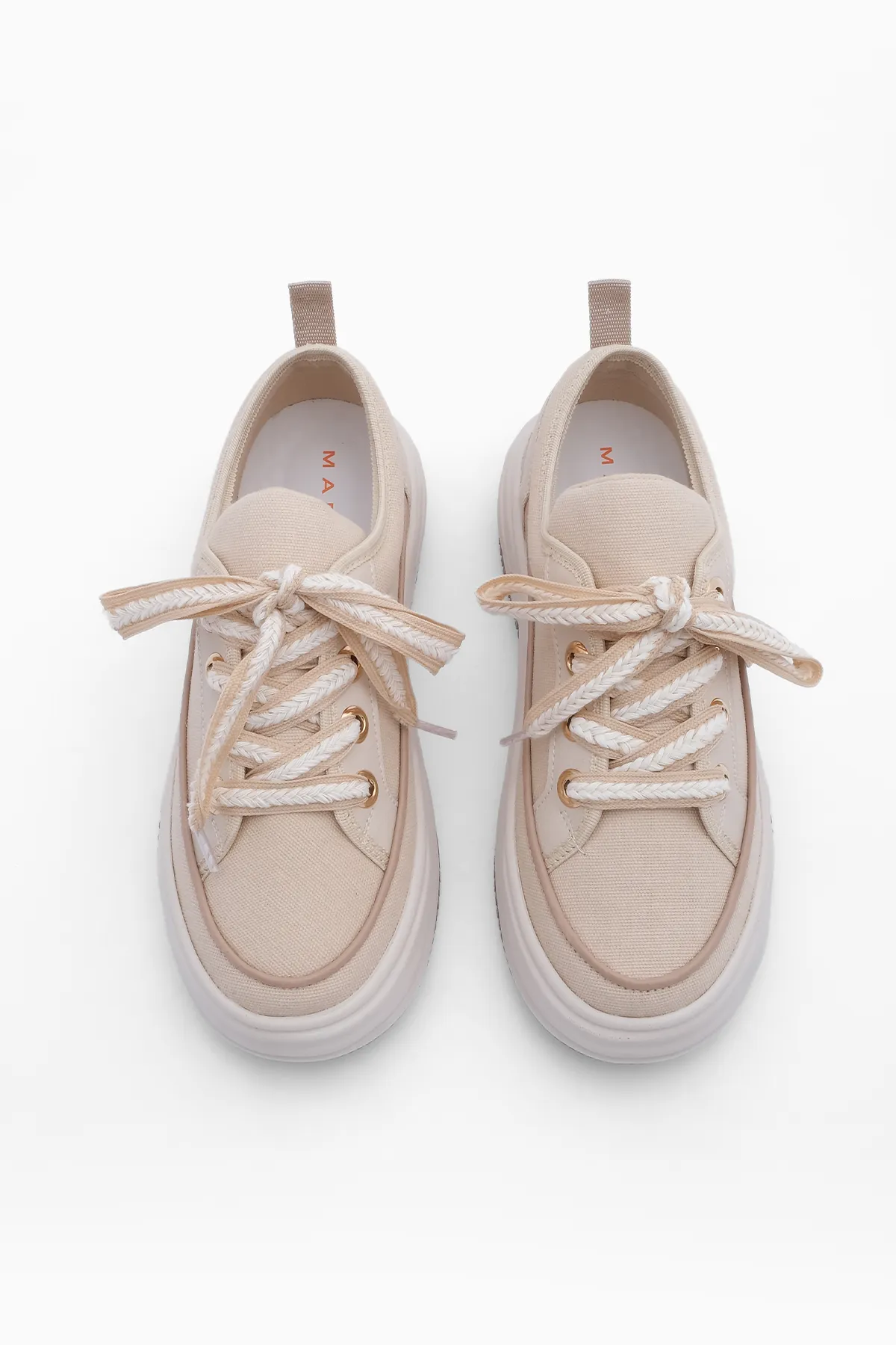 Marjin  Sneaker - Beige - Flacher Absatz