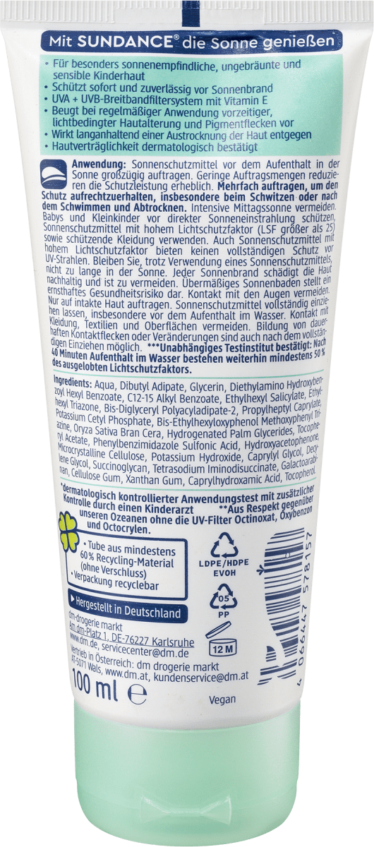Sonnencreme Kids sensitiv LSF 50, 100 ml