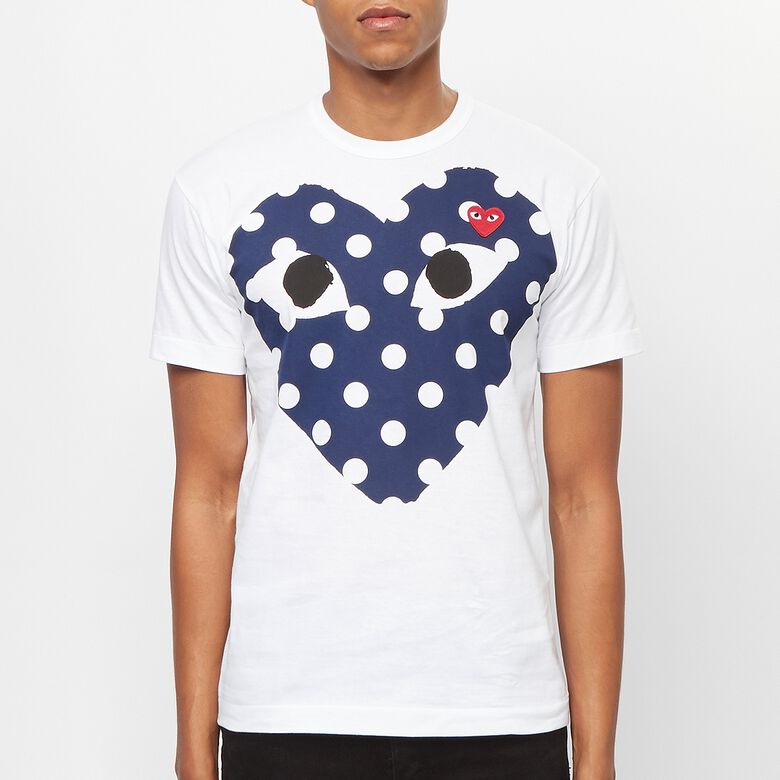 Comme des Garcons Play Play Polka Dot T-Shirt white
