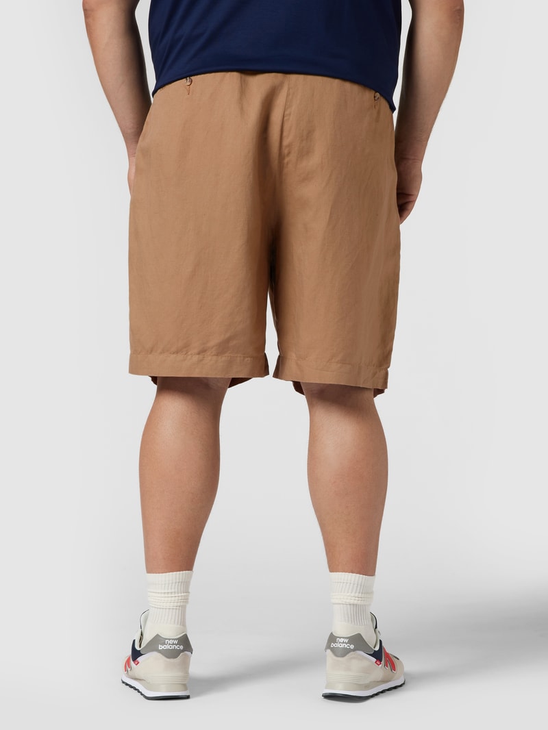 PLUS SIZE Chino-Shorts mit Leinen in khaki