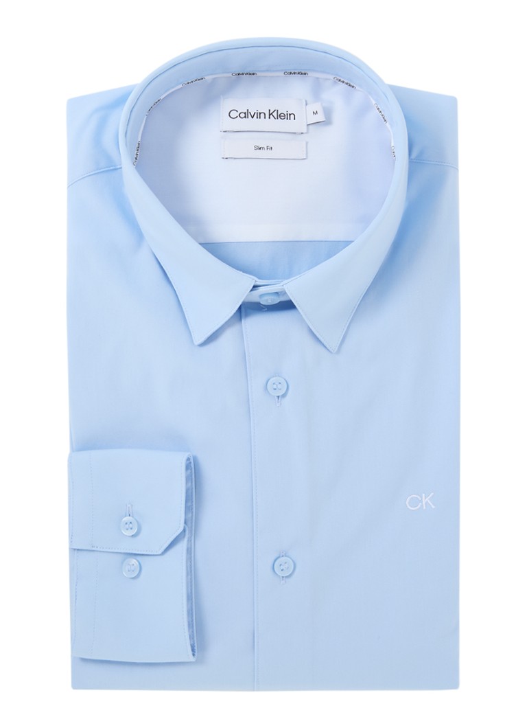 Calvin Klein Poplin slim fit košulja s logom