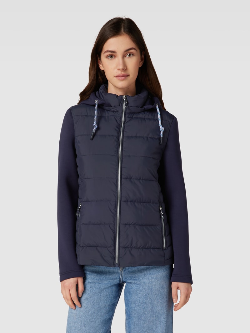 Jacke mit seitlichen Eingrifftaschen in dunkelblau