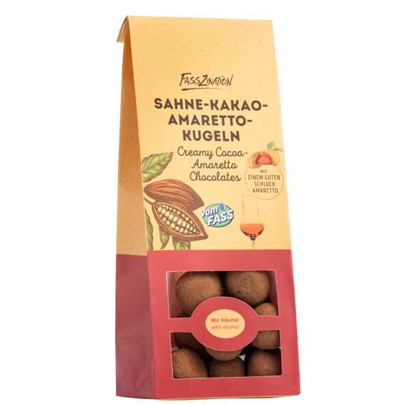 Sahne-Kakao-Amaretto-Kugeln