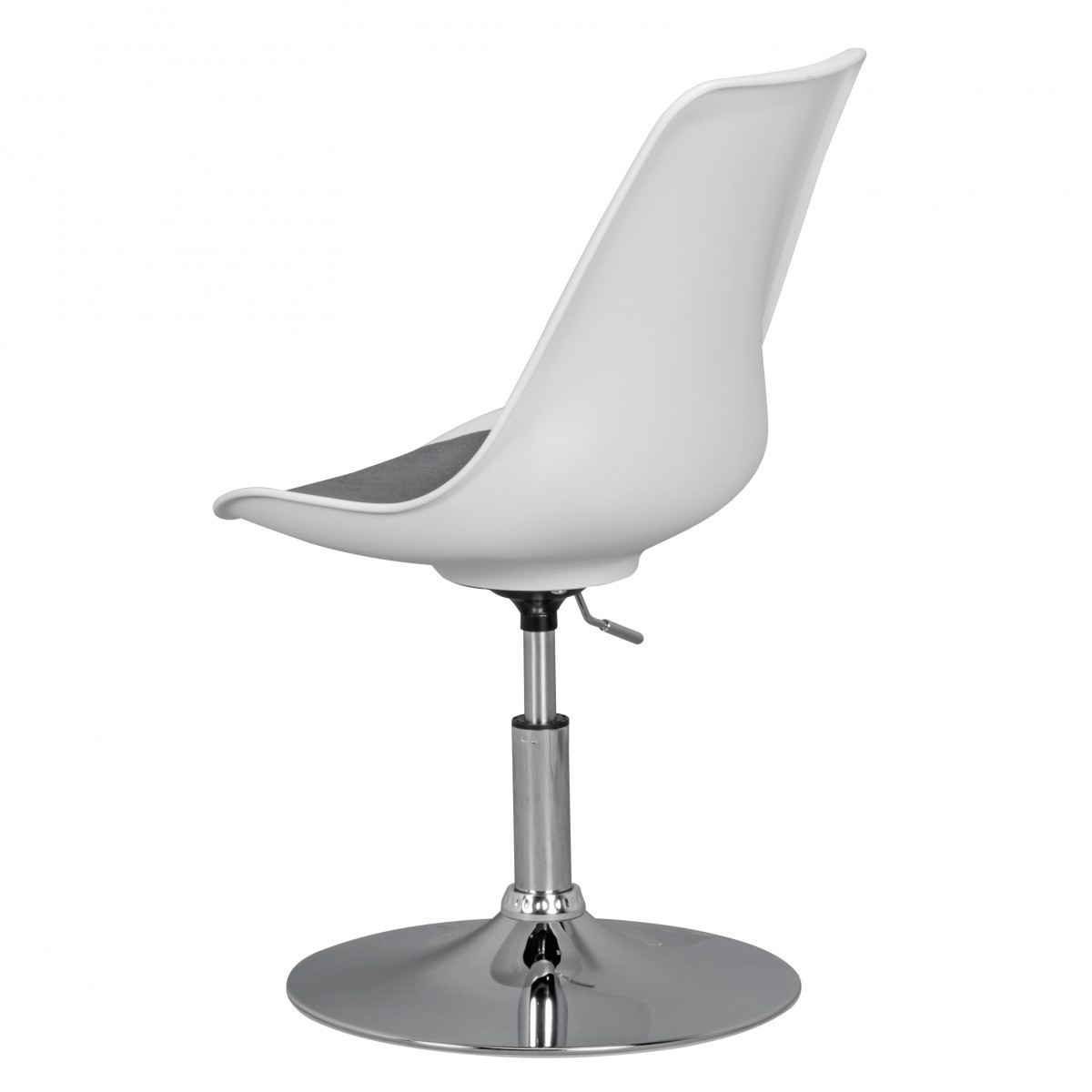 Amstyle KORSIKA | Drehsessel Esszimmerstuhl Weiß/Grau | Drehstuhl höhenverstellbar | Drehhocker Wartezimmerstuhl