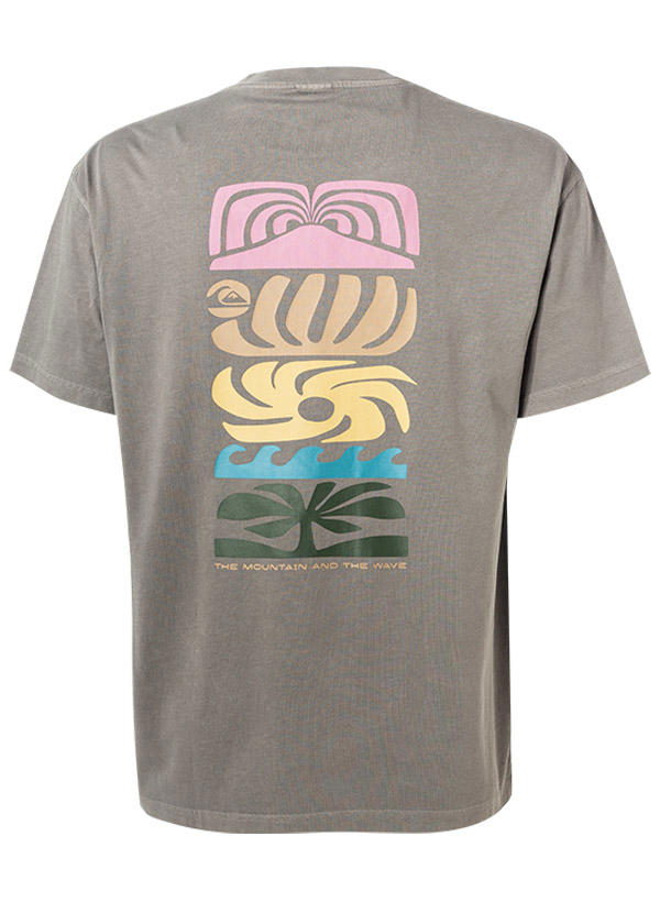 Quiksilver, T-Shirt, Bio Baumwolle, grau