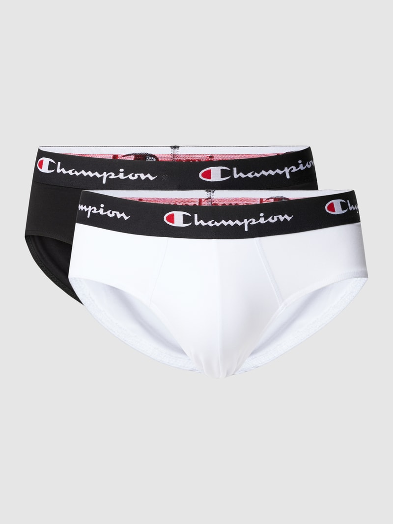 Slip mit Label-Detail im 2er-Pack in weiß