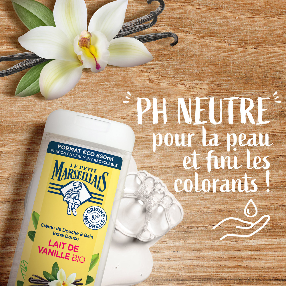 le petit marseillais LE PETIT MARSEILLAIS  DOUCHE EXTRA DOUXLAIT DE VANILLE BIO 650 ML Gel Douche